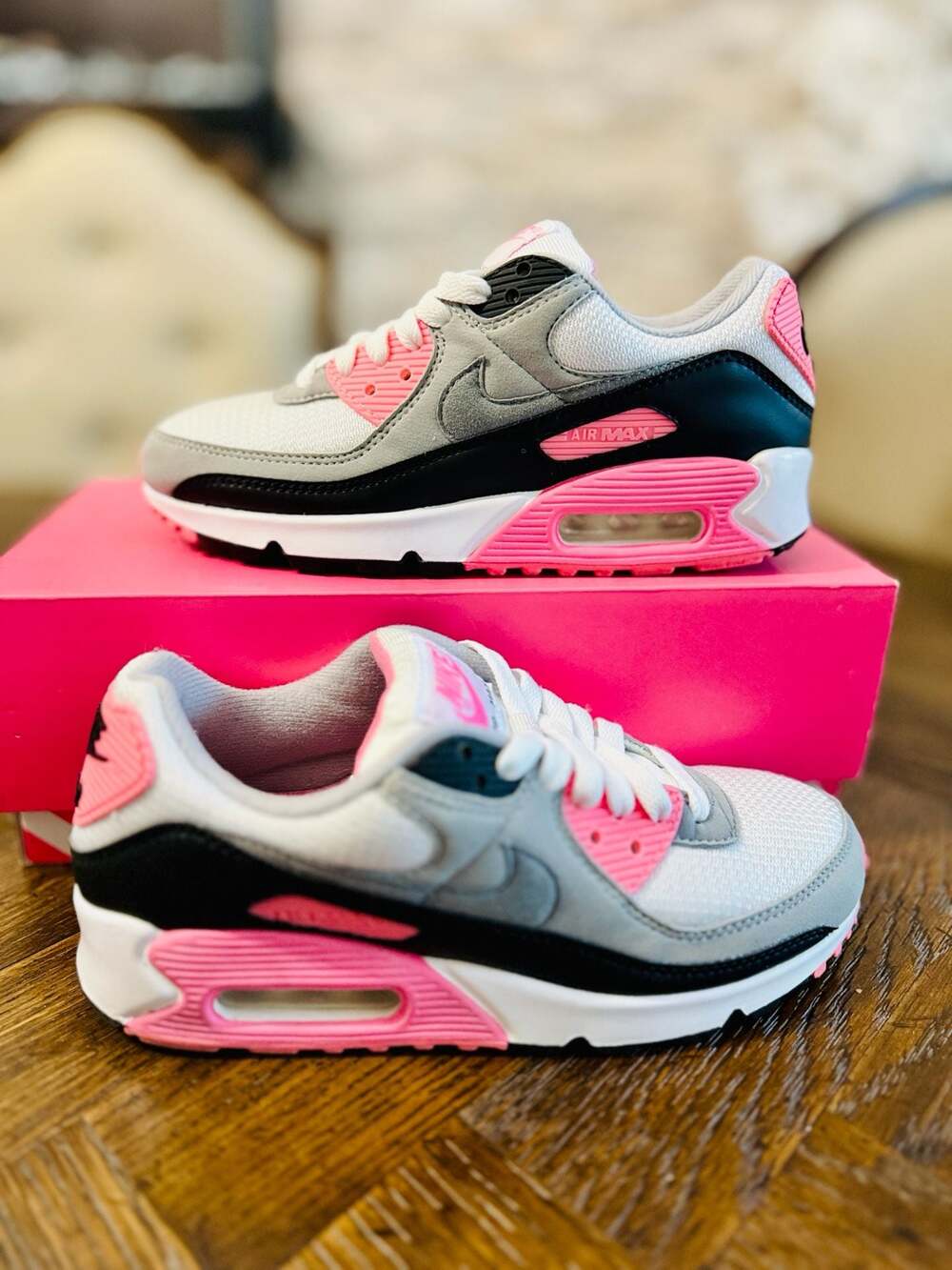 Nike Air Max 90 Recraft Rose White/Pink CD0490-102 Women’s size 6.5 used 1X